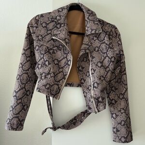 Snakeskin Print Women's Jacket